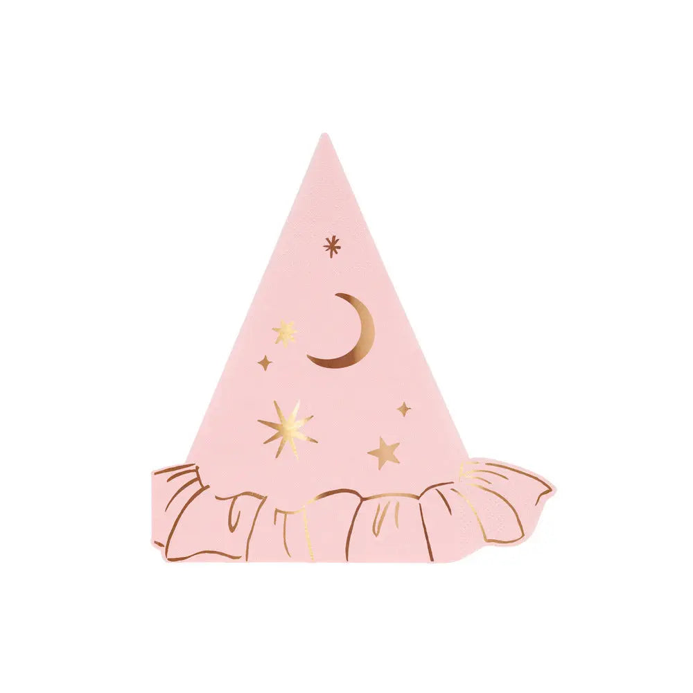 Pink witch hat napkins Meri Meri