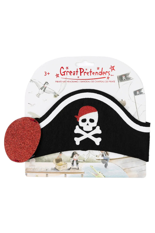 Pirate Hat Headband & Eyepatch Set (2 pcs) Great Pretenders
