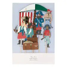 Pirates & Palm Tree Cake Toppers (x 7) Meri Meri Meri Meri