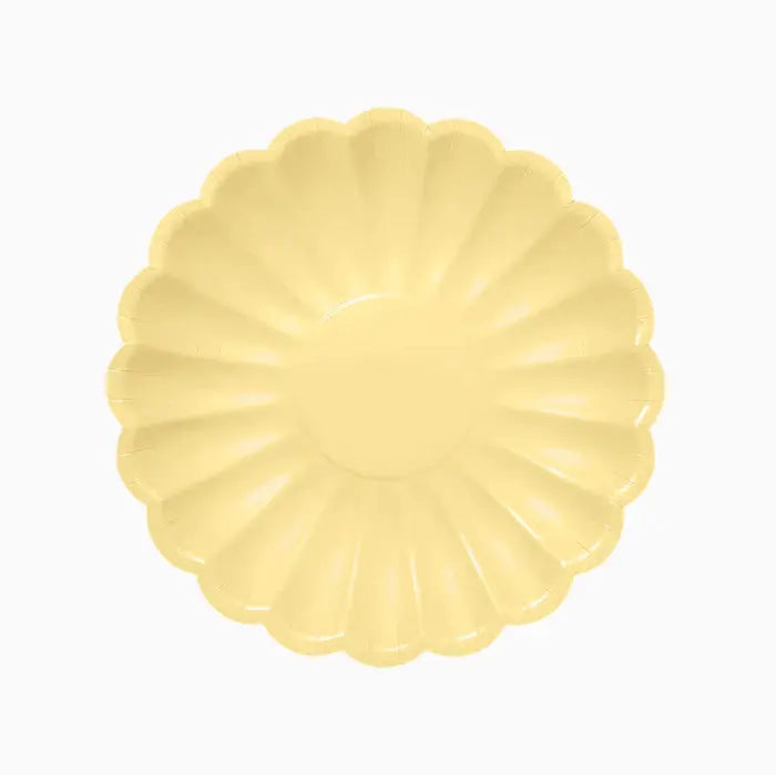 Plain cardboard plate Ø23cm Yellow Oh yeah!