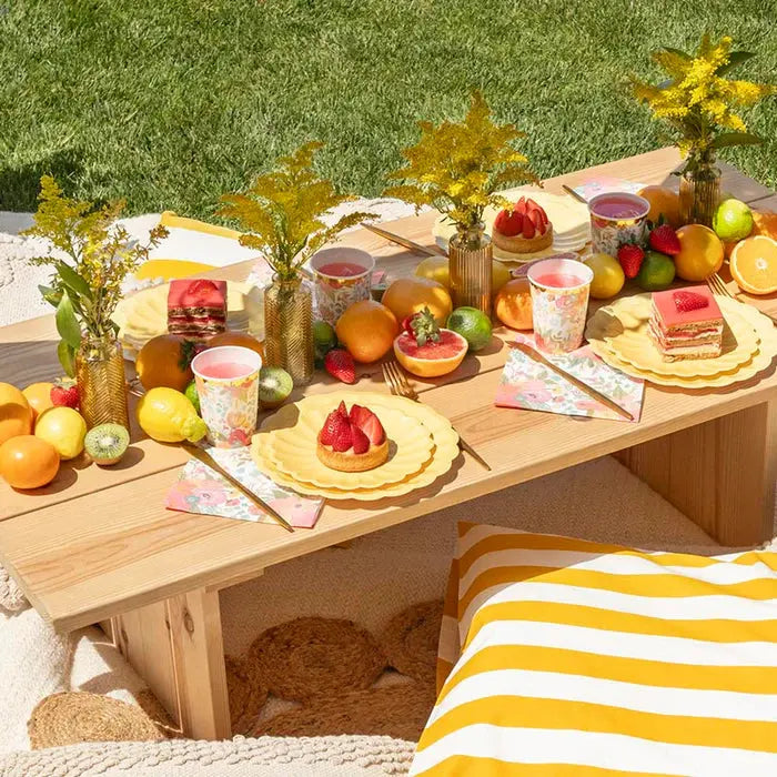 Plain cardboard plate Ø23cm Yellow Oh yeah!