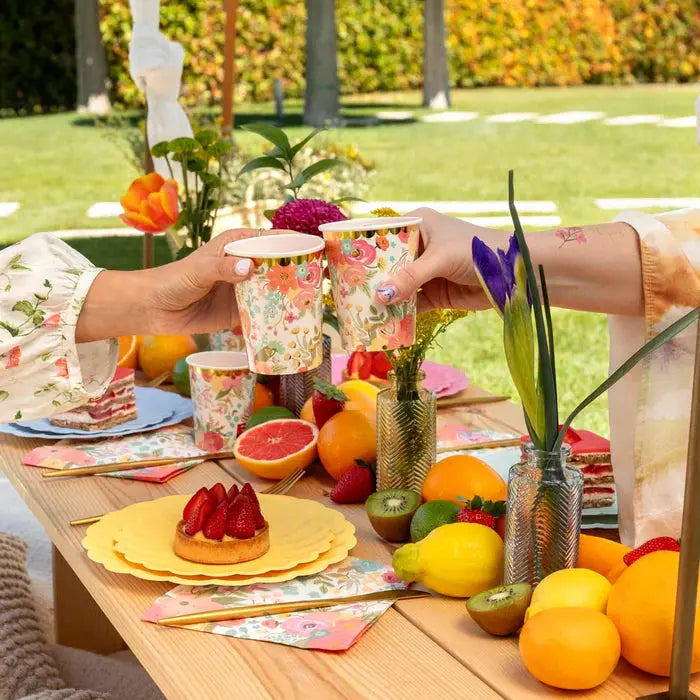 Plain cardboard plate Ø23cm Yellow Oh yeah!