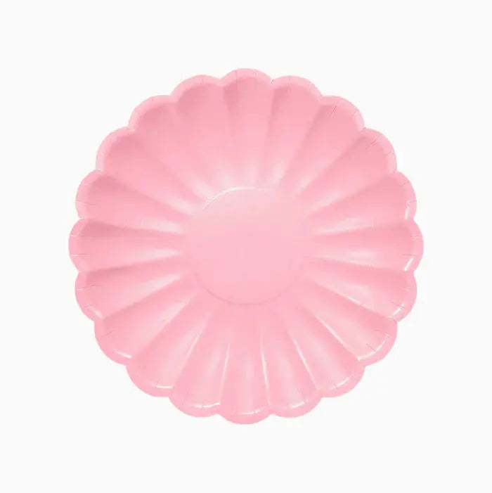 Plain cardboard plate Ø23cm pink flower Oh yeah!