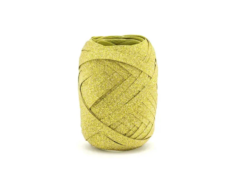 Plastic ribbon, gold, 5mm/10m Partydeco