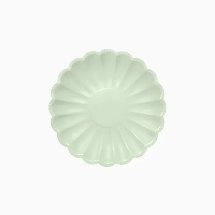 Plate flat cardboard Flower Ø18cm Mint Oh yeah!