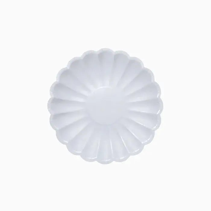 Plate flat cardboard Flower Ø18cm Pastel Blue Oh yeah!