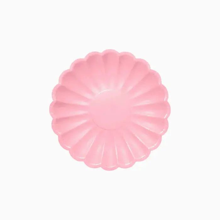 Plate flat cardboard Flower Ø18cm Pink Oh yeah!