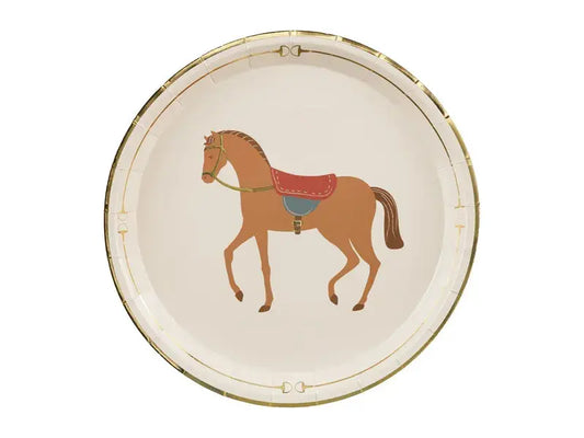Plates Horse, 23 cm, mix Partydeco