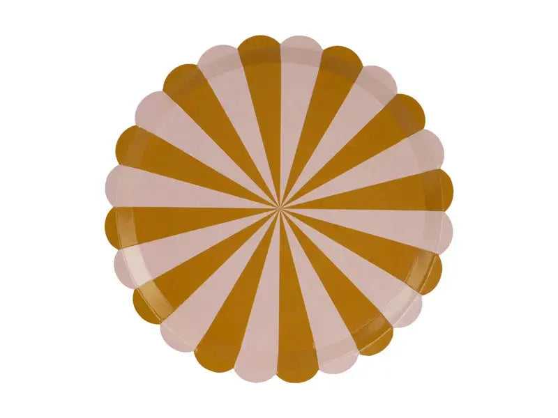 Plates Stripes Partydeco