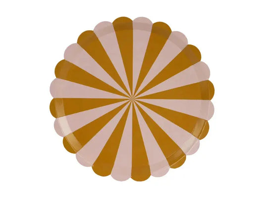 Plates Stripes Partydeco