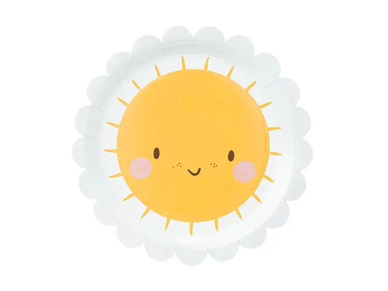 Plates Sun, mix, 18 cm Partydeco