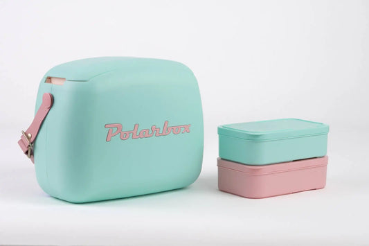 Polarbox Cool Box Pop 6L Beach Picnic Summer Retro: Cyan pink Schäfer Brand Distribution GmbH