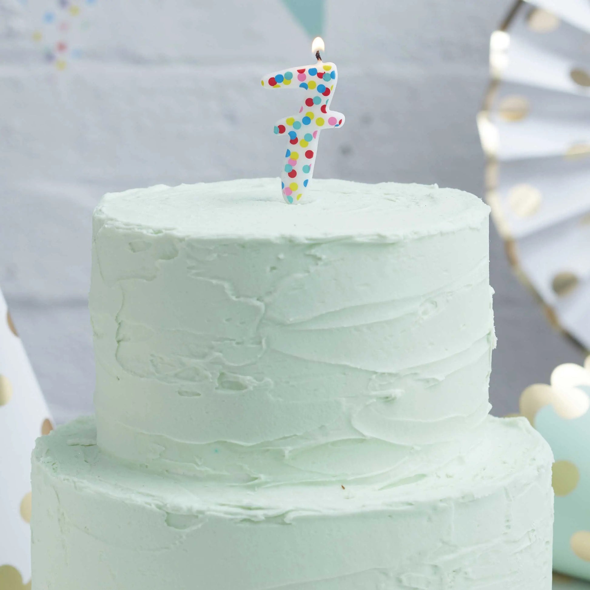 Polka Dot Candle Number 7 Ginger Ray