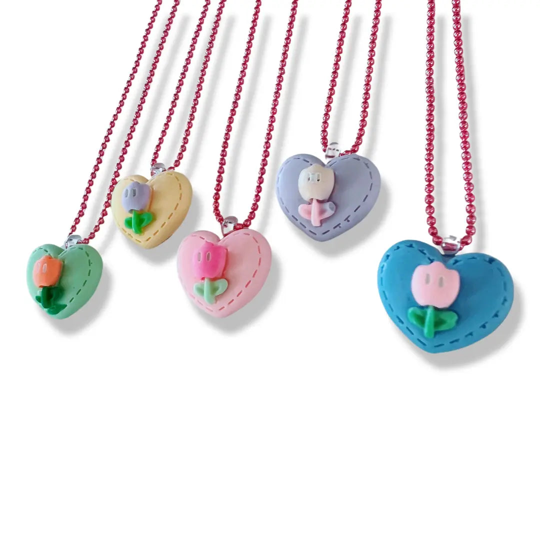 Pop Cutie Tulip Heart Kids Necklaces Pop Cutie Accessories