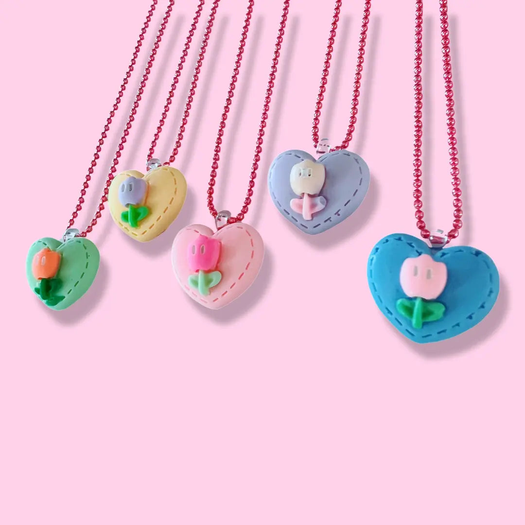Pop Cutie Tulip Heart Kids Necklaces Pop Cutie Accessories