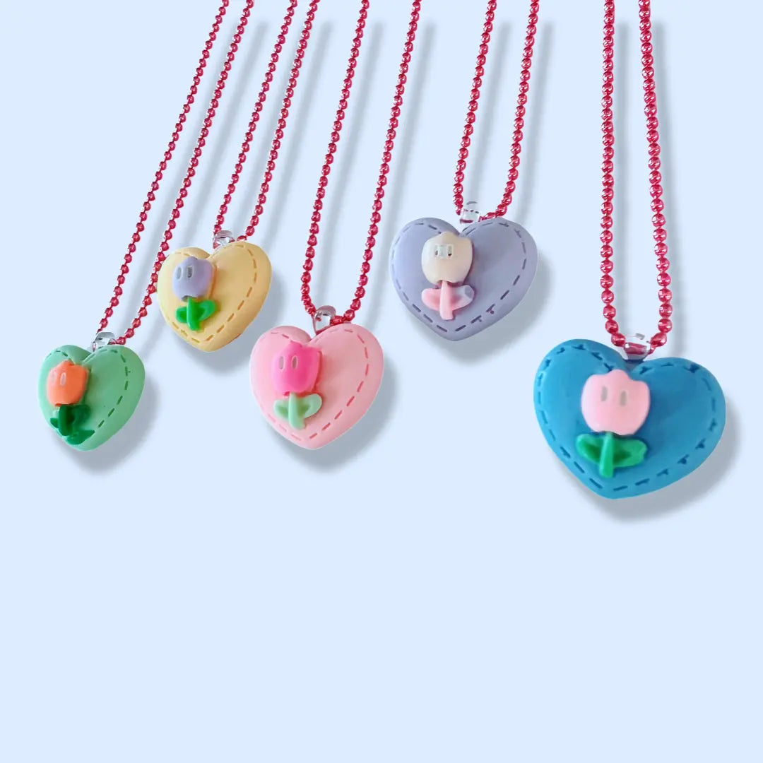 Pop Cutie Tulip Heart Kids Necklaces Pop Cutie Accessories