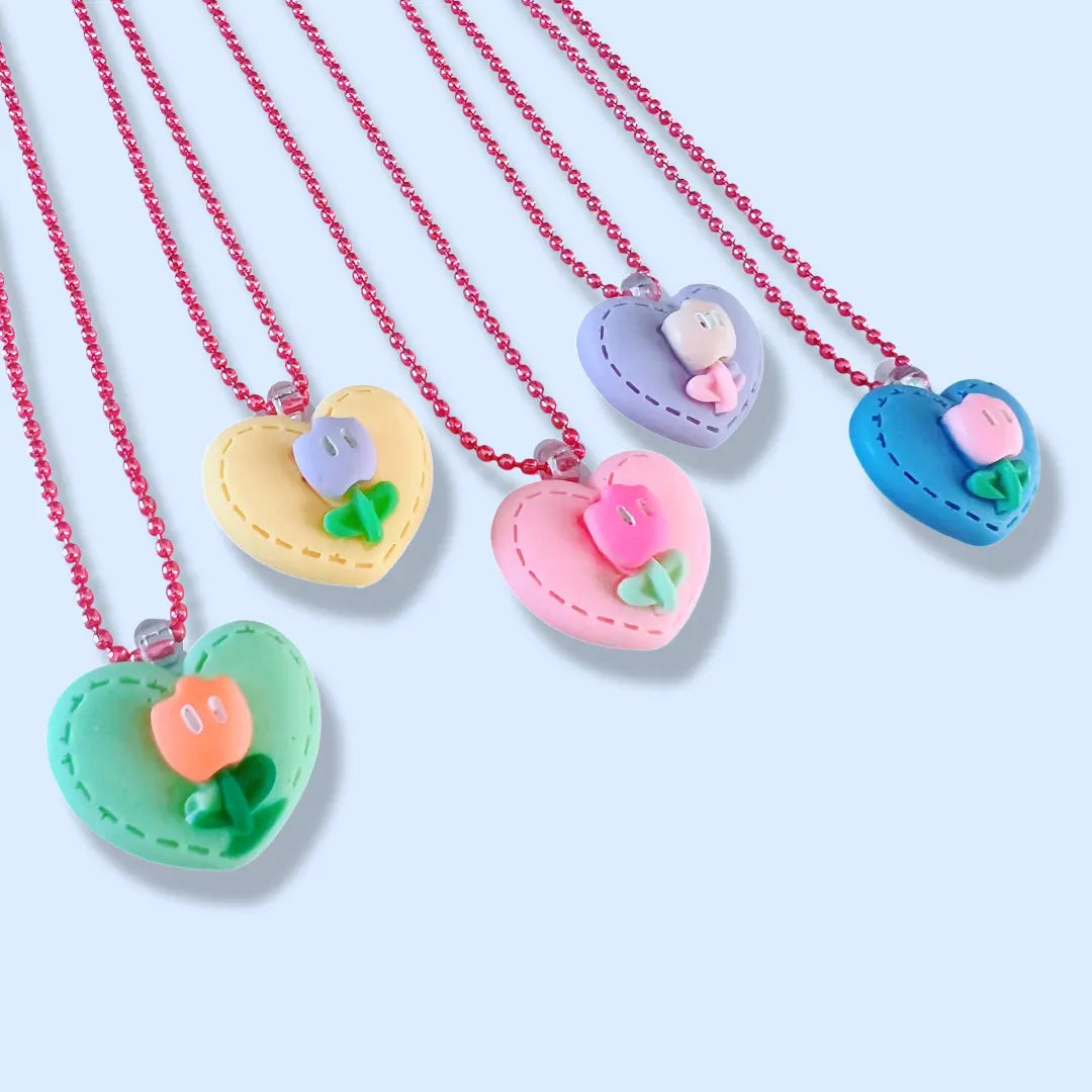 Pop Cutie Tulip Heart Kids Necklaces Pop Cutie Accessories