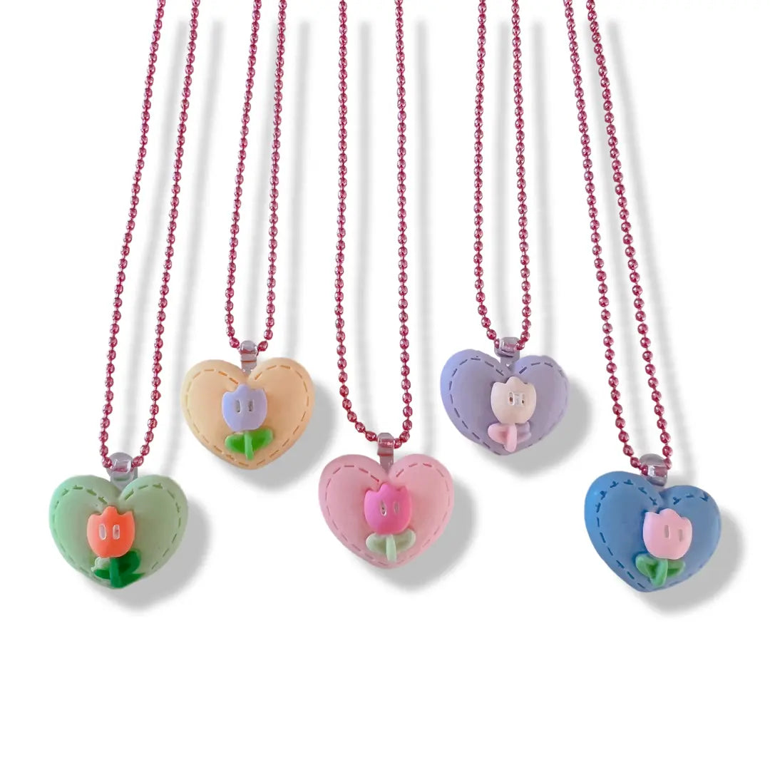 Pop Cutie Tulip Heart Kids Necklaces Pop Cutie Accessories