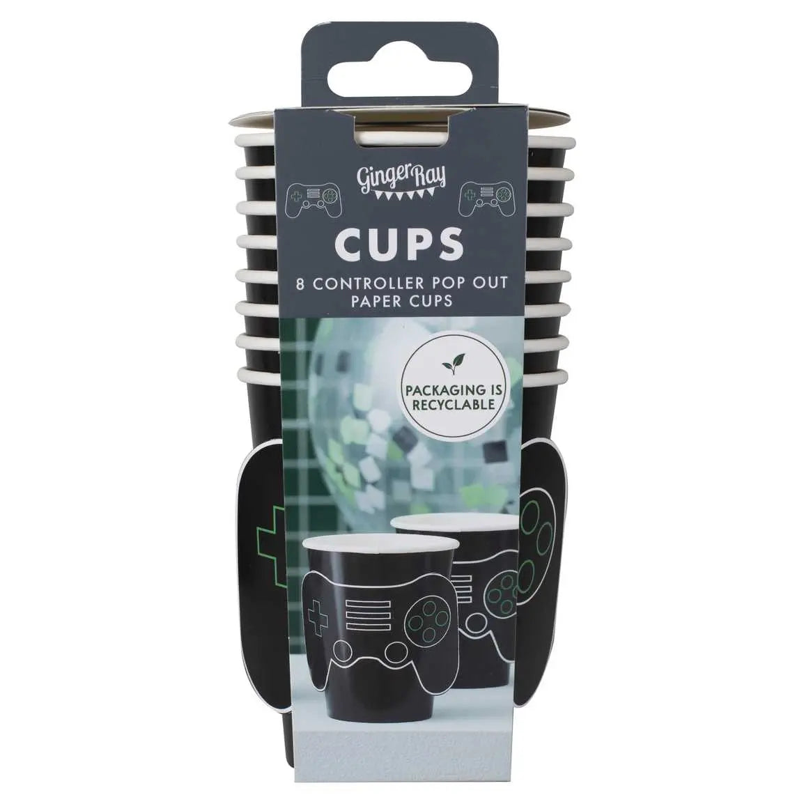 Pop Out Controller Paper Cups GingerRay