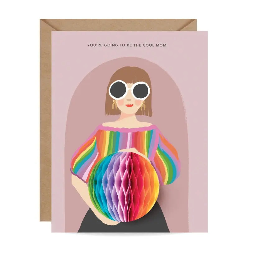 Pop-Up Cool Mom - Pregnancy / Baby / New Mom Card Inklings