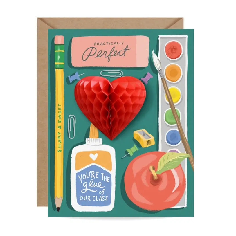 Pop-Up Teacher Supplies - Teacher Card Inklings