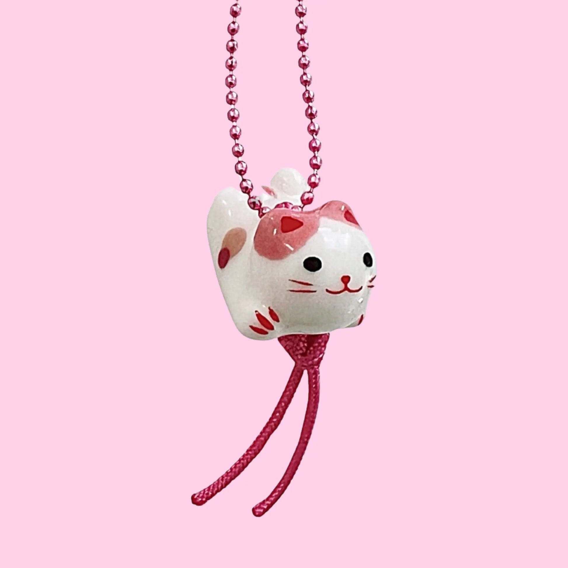 Porcelain Kitty Necklace Pink - handmade Pop Cutie Accessories
