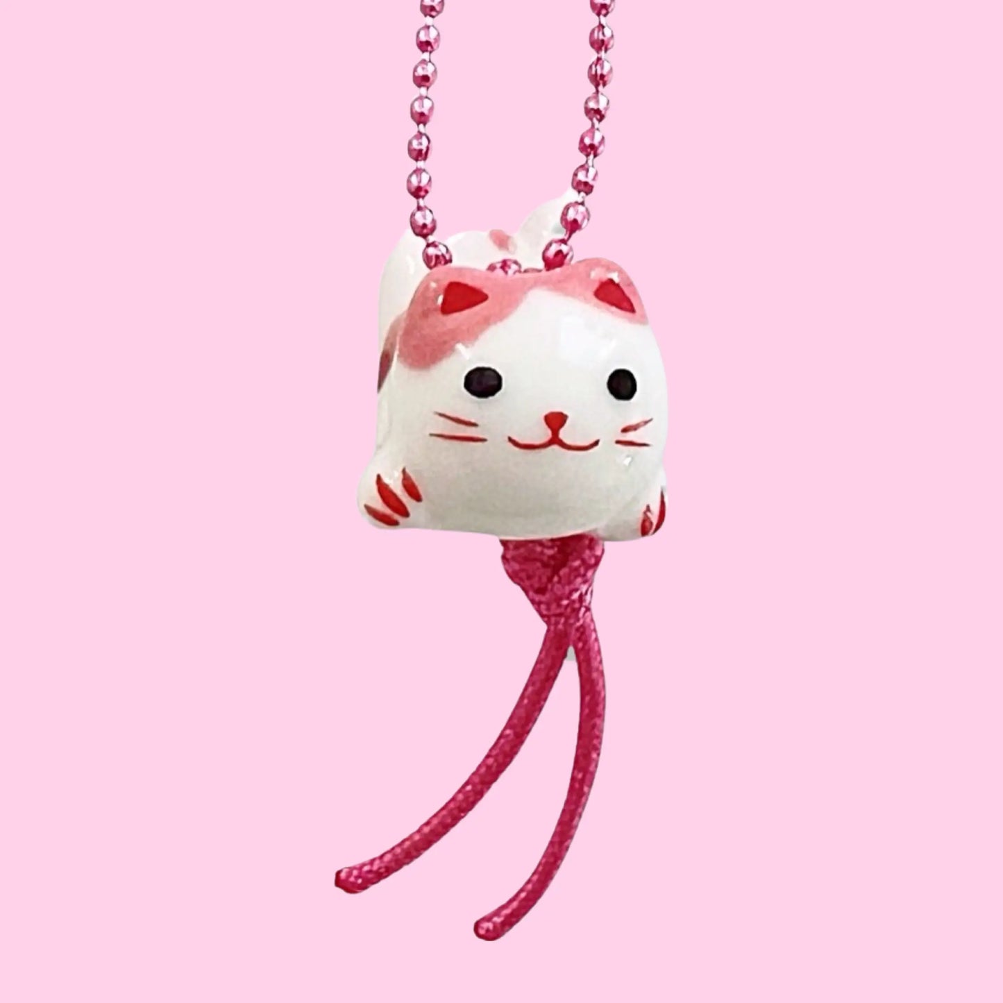 Porcelain Kitty Necklace Pink - handmade Pop Cutie Accessories