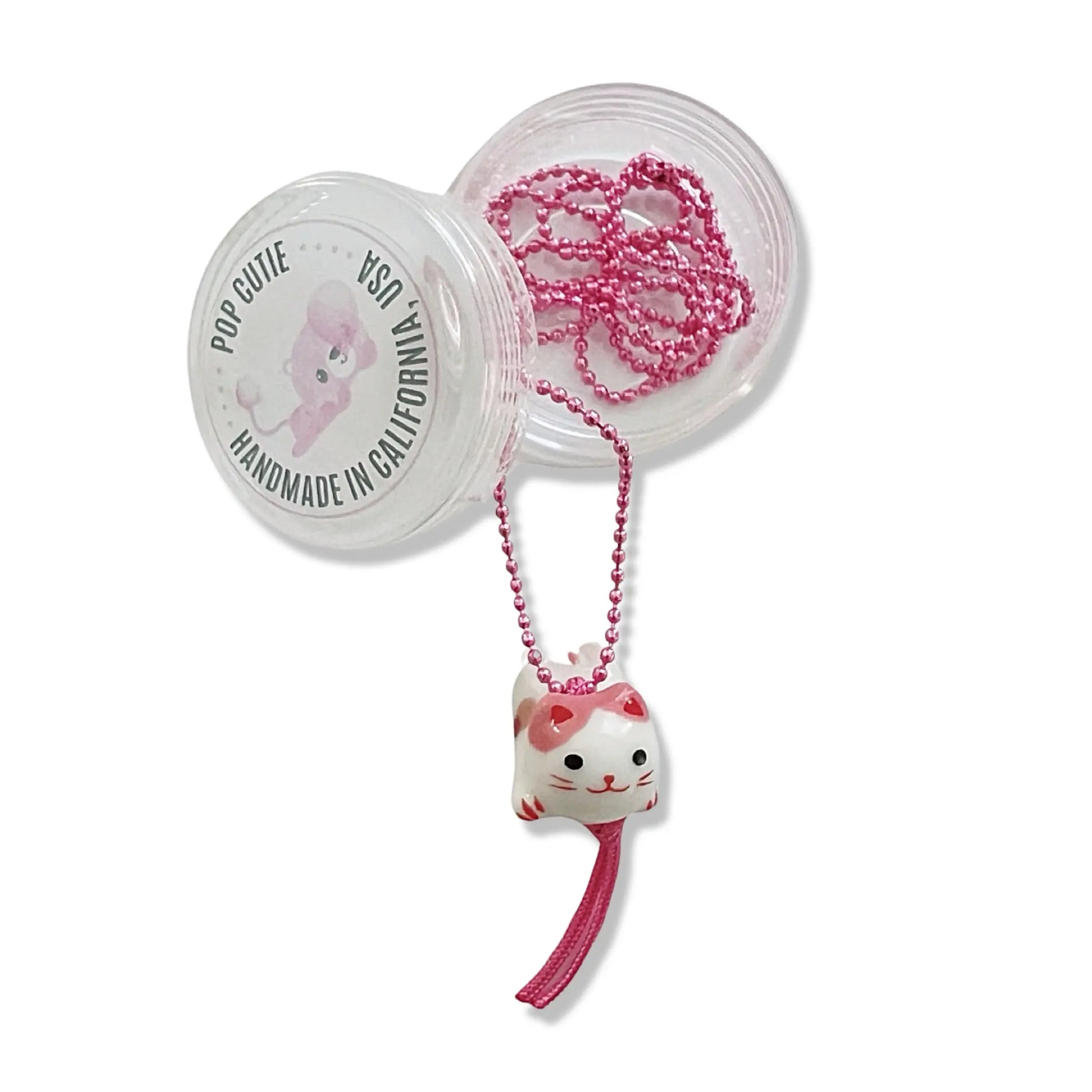 Porcelain Kitty Necklace Pink - handmade Pop Cutie Accessories