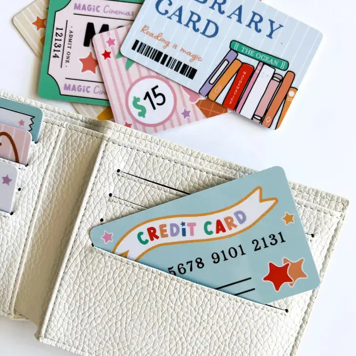 Pretend Play Wallet + Credit Card Set Magic Playbook