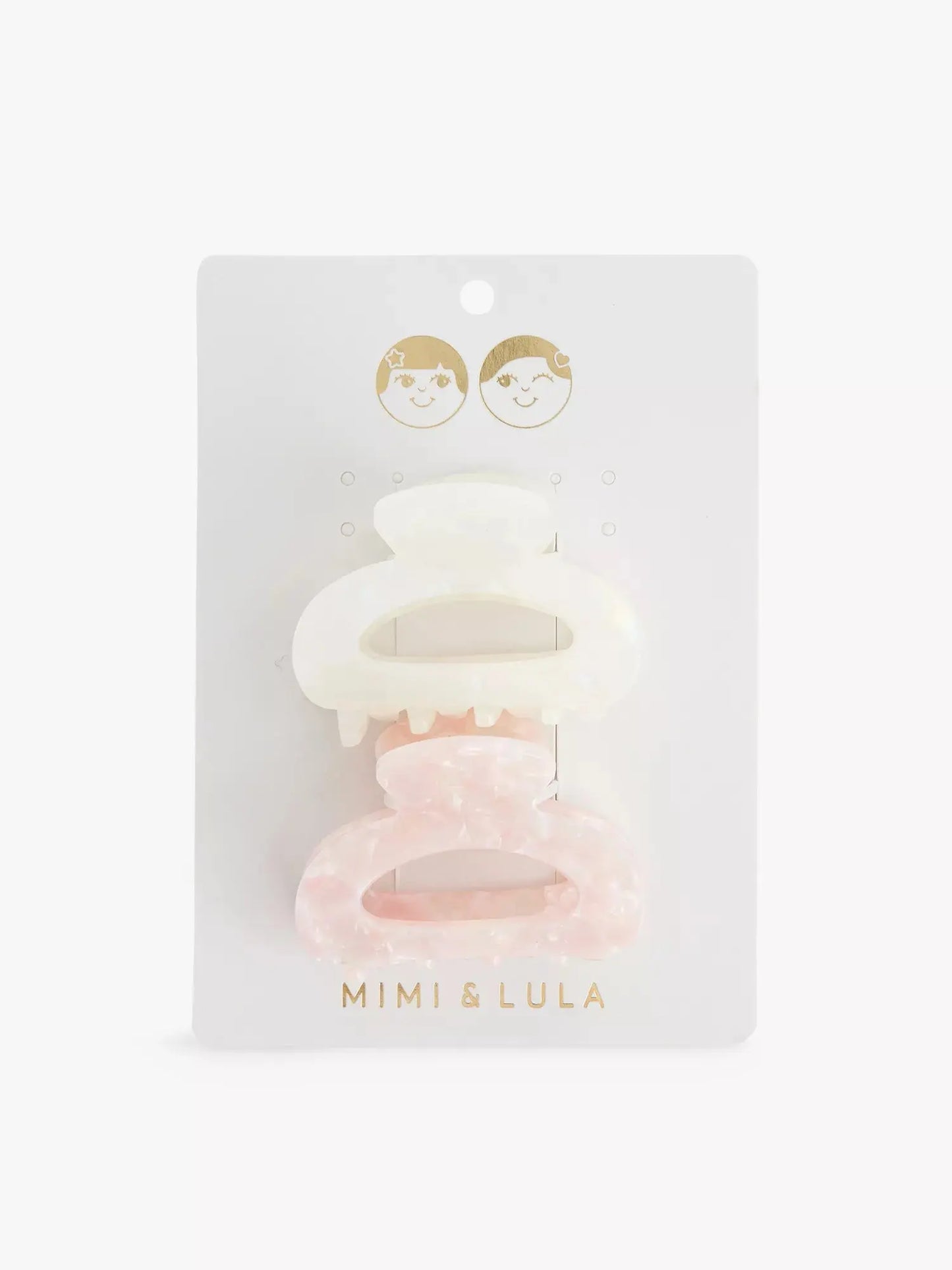 Pretty set of two acetate bulldog clips Mimi & Lula