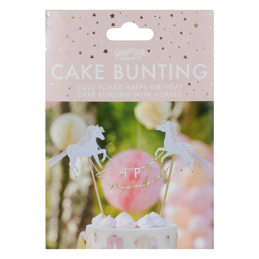 Princess Horse Happy Birthday Cake Topper Ginger Ray