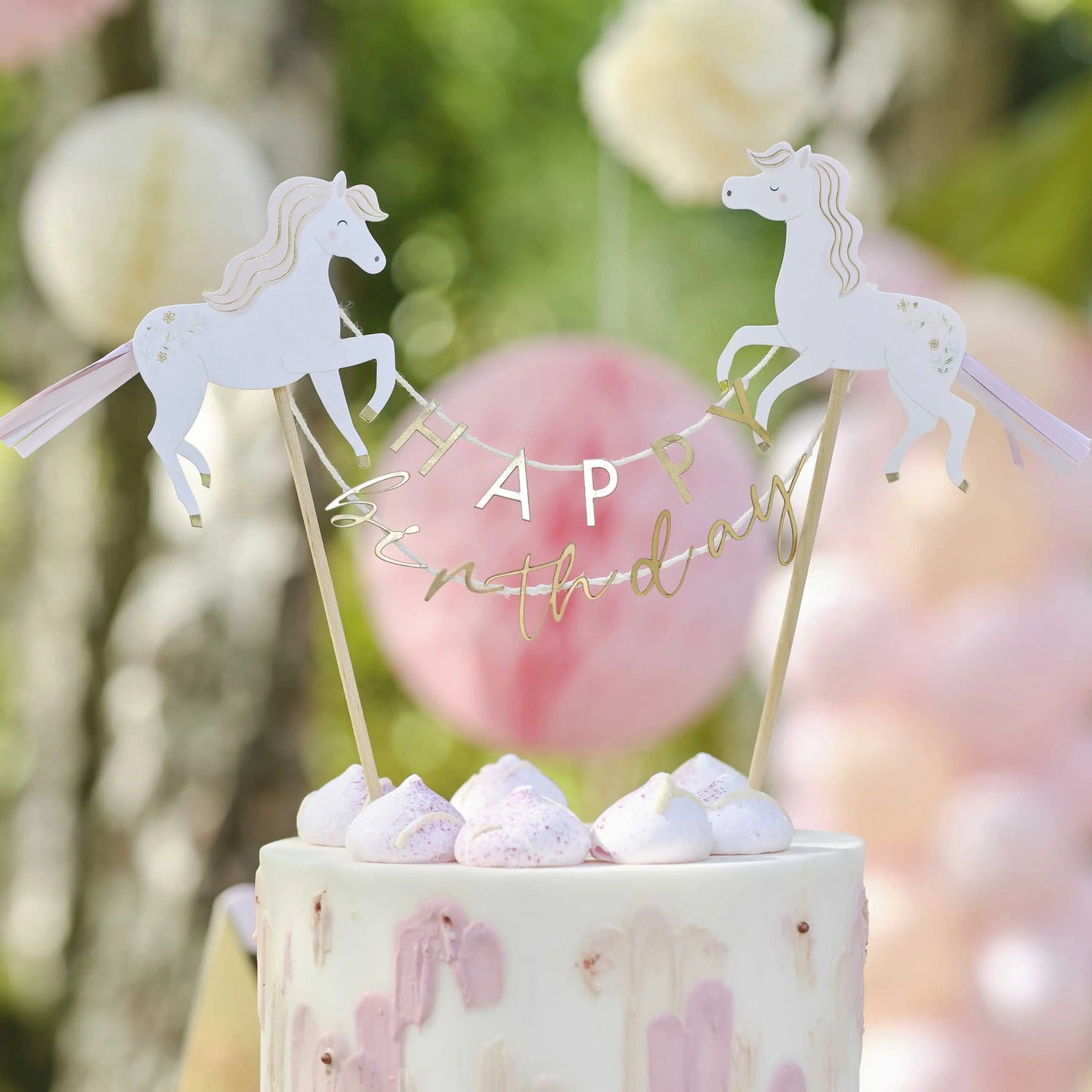 Princess Horse Happy Birthday Cake Topper Ginger Ray