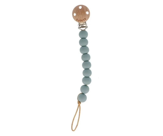Pure Sage Light Silicone Pacifier Clip Tutete