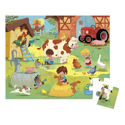 Puzzle A Day At The Farm - 24 pieces Janod