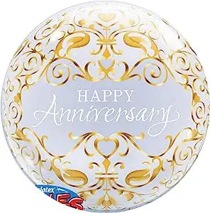 Qualatex Bubbles Happy Anniversary qualatex