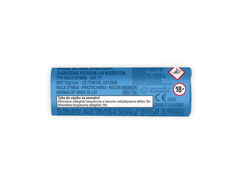 Color Smoke Bomb, 11.5 cm, blue. 5pack. (RAC2-001)