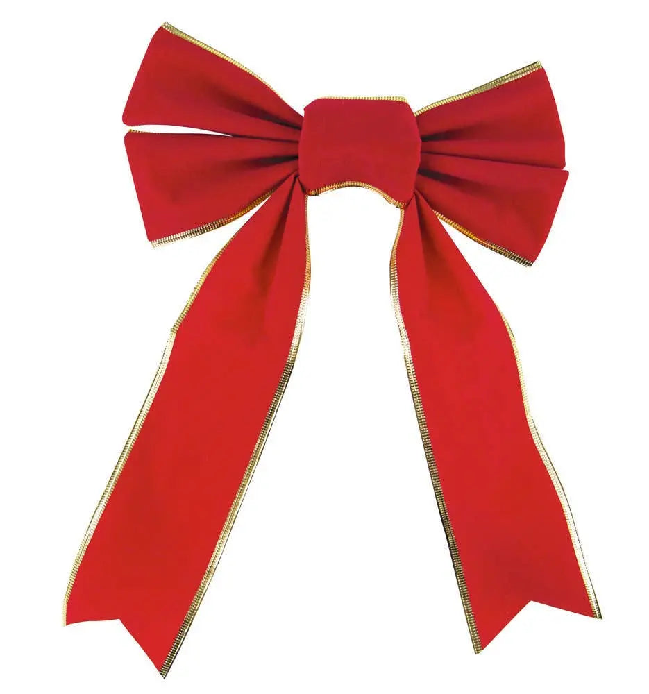 RED AND GOLD VELVET BOW SIZE M Tim&Puce Factory