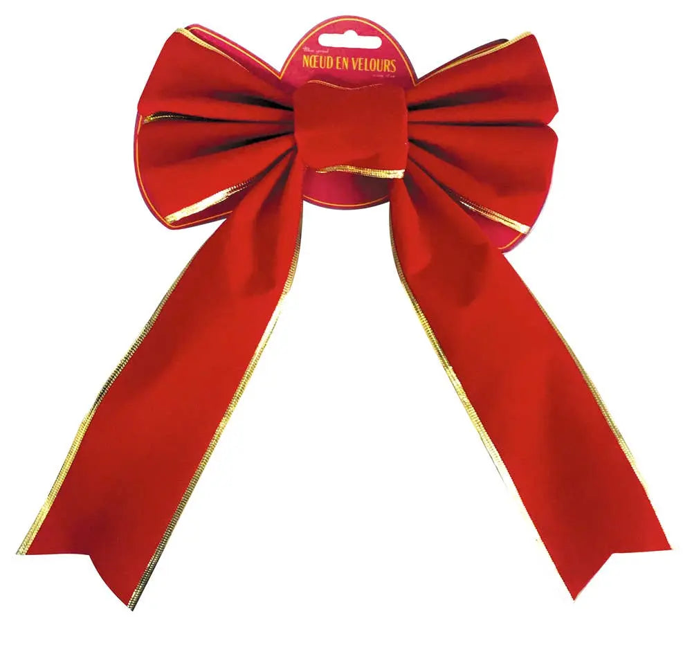 RED AND GOLD VELVET BOW SIZE M Tim&Puce Factory