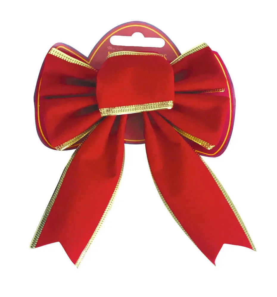 RED AND GOLD VELVET BOW SIZE S Tim&Puce Factory