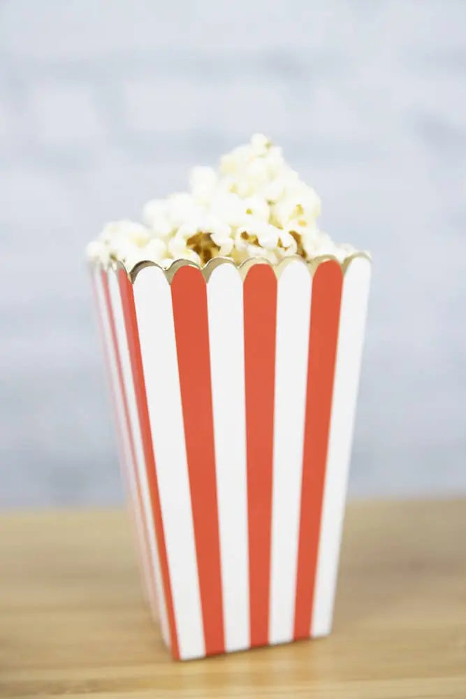 RED AND WHITE POPCORN BOXES X 8 Tim&Puce Factory