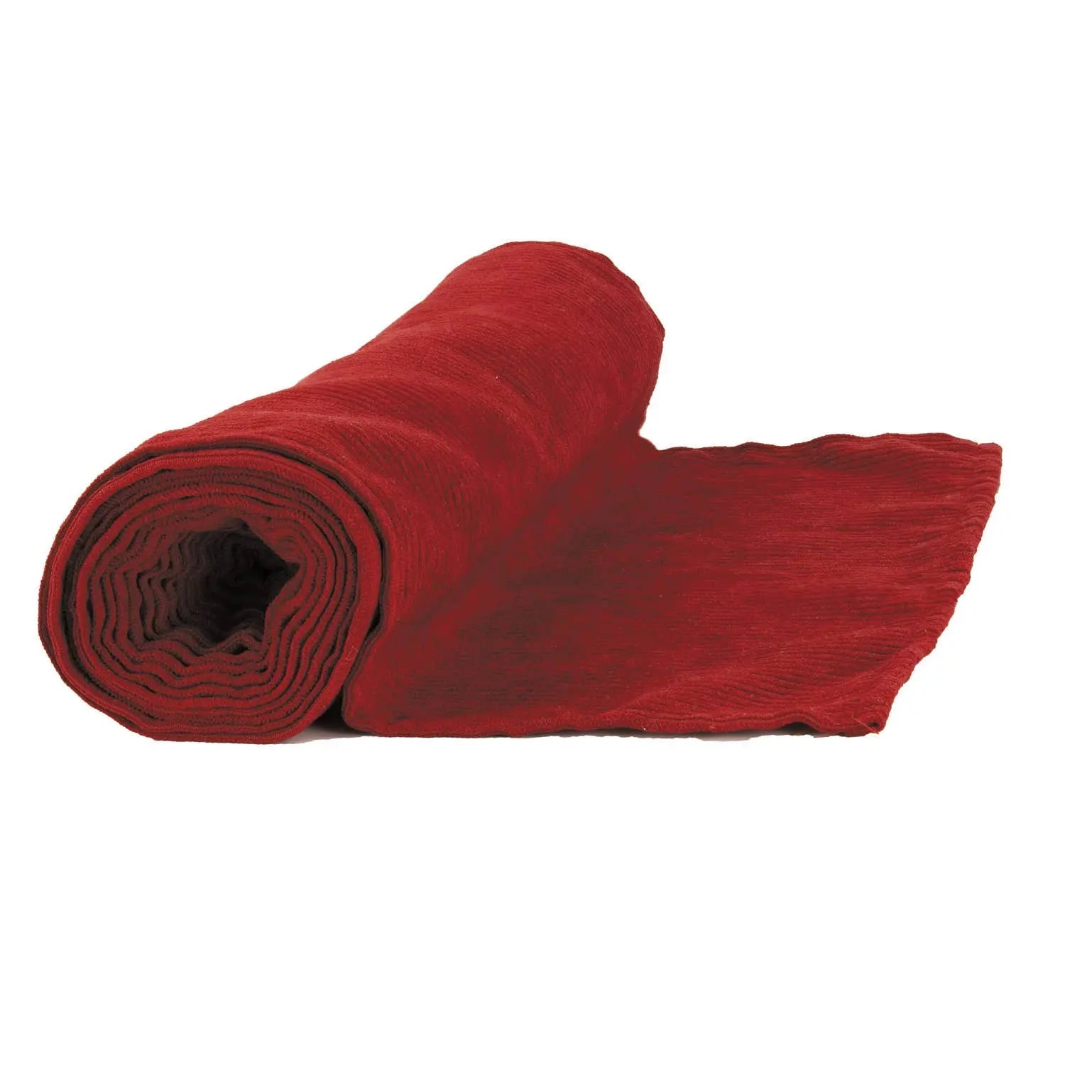 RED RIBBED VELVET TABLE RUNNER 300X30CM Tim&Puce Factory