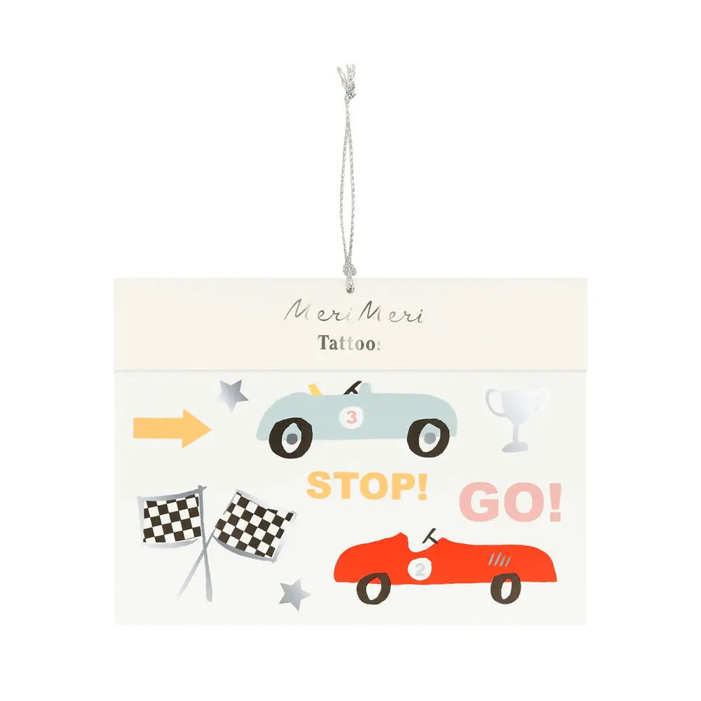 Race Cars Tattoos (x 2) Meri Meri