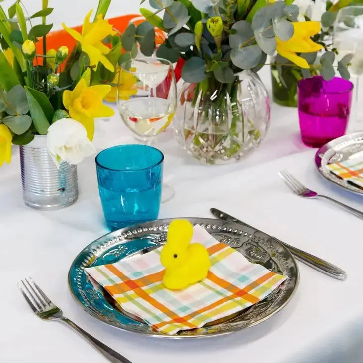 Rainbow Easter Bunny Rabbit Decorations - 5 Pack Talking Tables