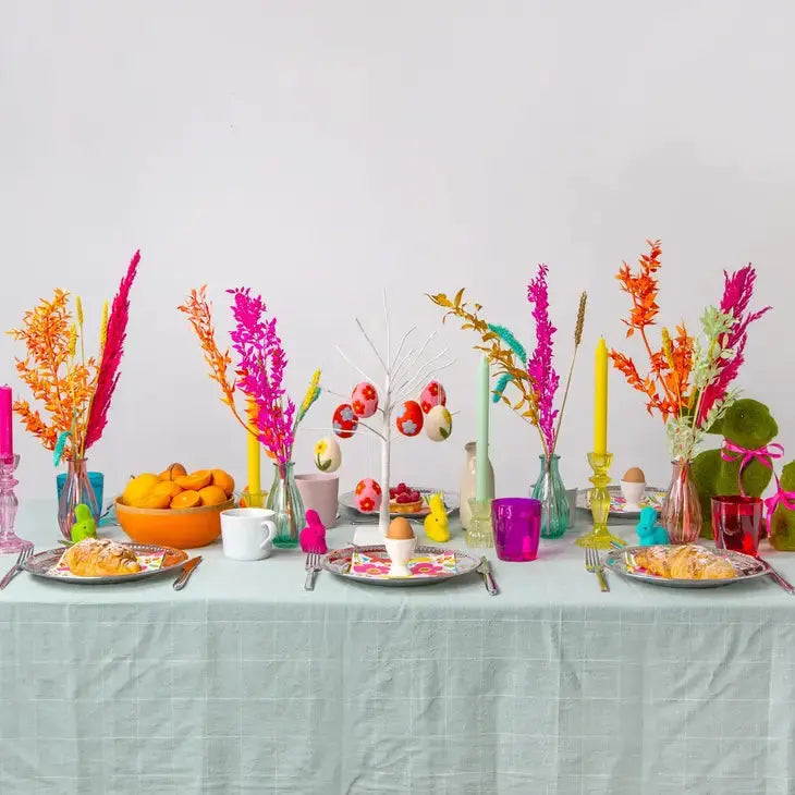 Rainbow Easter Bunny Rabbit Decorations - 5 Pack Talking Tables