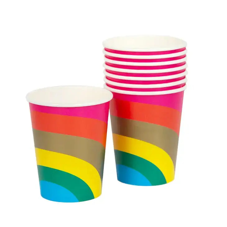 Rainbow Party Cups - 8 Pack Talking Tables