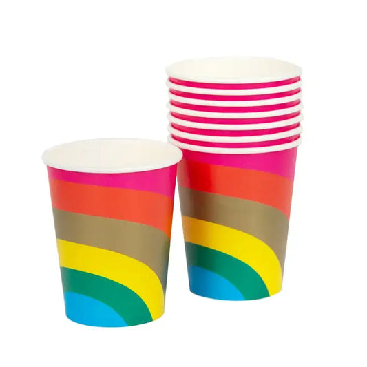 Rainbow Party Cups - 8 Pack Talking Tables