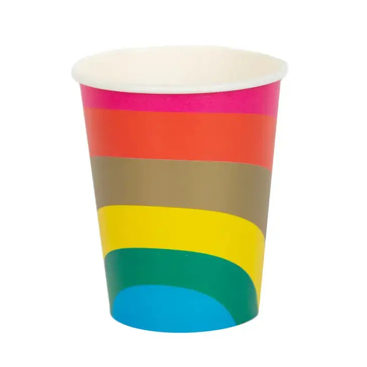 Rainbow Party Cups - 8 Pack Talking Tables