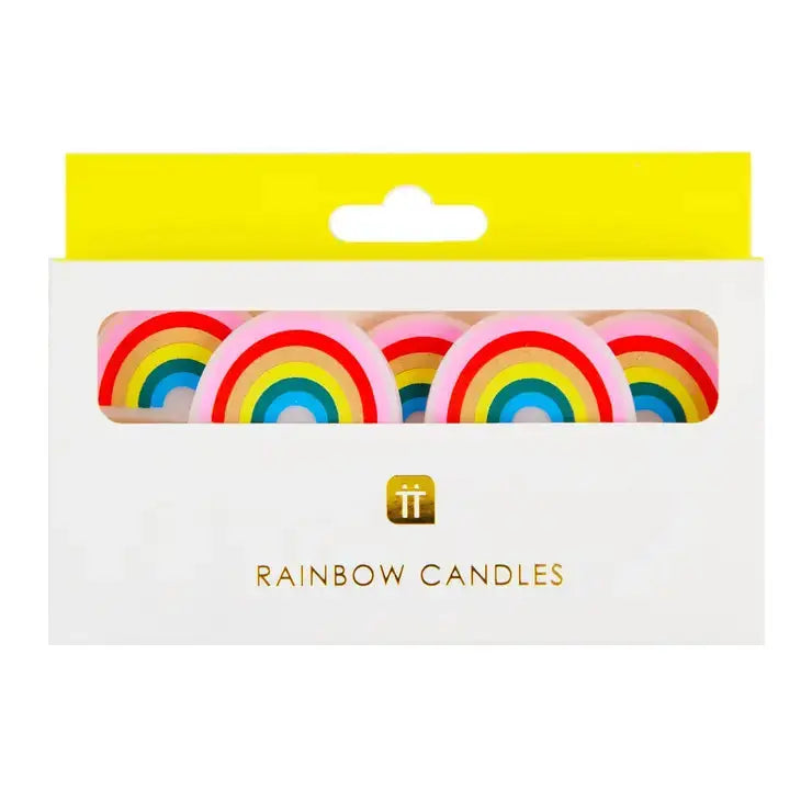 Rainbow Shaped Candles - 5 Pack Talking Tables
