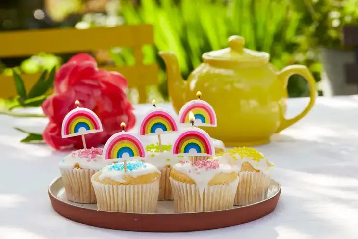 Rainbow Shaped Candles - 5 Pack Talking Tables