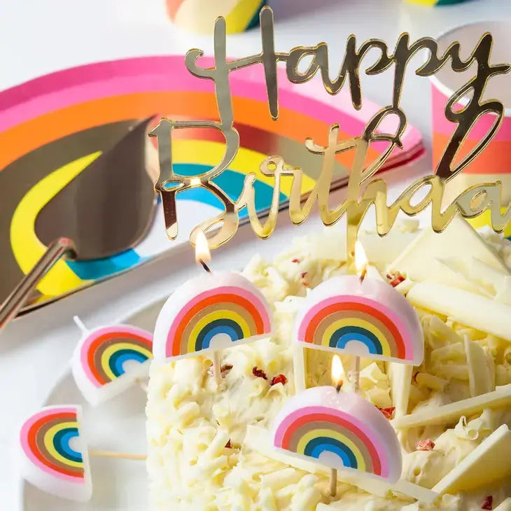 Rainbow Shaped Candles - 5 Pack Talking Tables